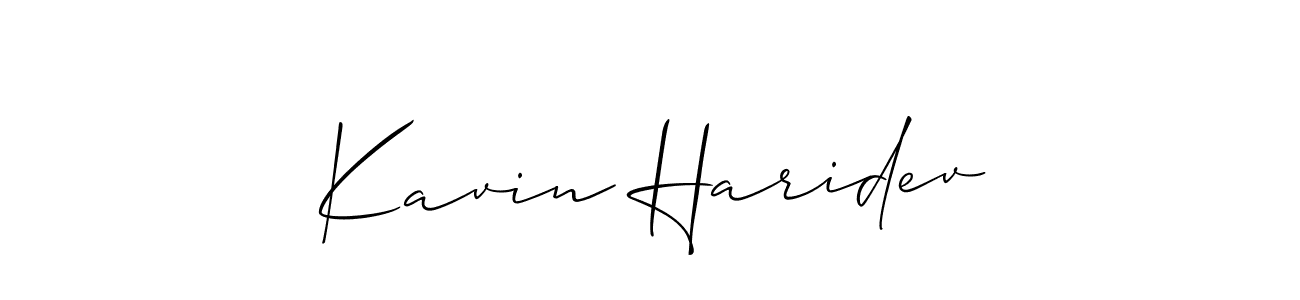 Best and Professional Signature Style for Kavin Haridev. Allison_Script Best Signature Style Collection. Kavin Haridev signature style 2 images and pictures png