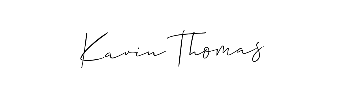 Allison_Script is a professional signature style that is perfect for those who want to add a touch of class to their signature. It is also a great choice for those who want to make their signature more unique. Get Kavin Thomas name to fancy signature for free. Kavin Thomas signature style 2 images and pictures png
