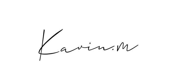 Also You can easily find your signature by using the search form. We will create Kavin.m name handwritten signature images for you free of cost using Allison_Script sign style. Kavin.m signature style 2 images and pictures png