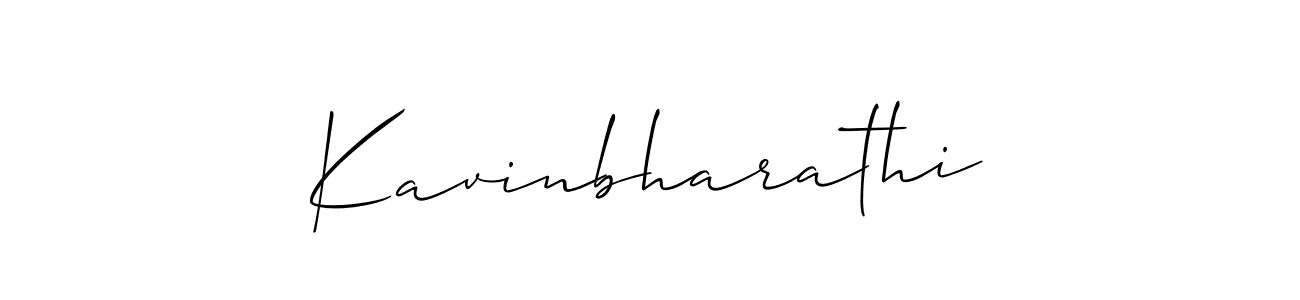 How to Draw Kavinbharathi signature style? Allison_Script is a latest design signature styles for name Kavinbharathi. Kavinbharathi signature style 2 images and pictures png