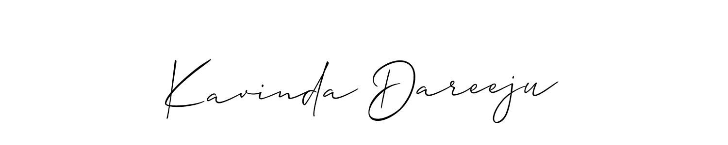 How to make Kavinda Dareeju signature? Allison_Script is a professional autograph style. Create handwritten signature for Kavinda Dareeju name. Kavinda Dareeju signature style 2 images and pictures png