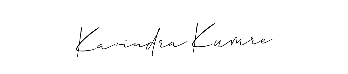 You should practise on your own different ways (Allison_Script) to write your name (Kavindra Kumre) in signature. don't let someone else do it for you. Kavindra Kumre signature style 2 images and pictures png
