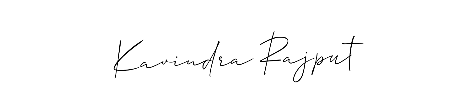 How to make Kavindra Rajput signature? Allison_Script is a professional autograph style. Create handwritten signature for Kavindra Rajput name. Kavindra Rajput signature style 2 images and pictures png