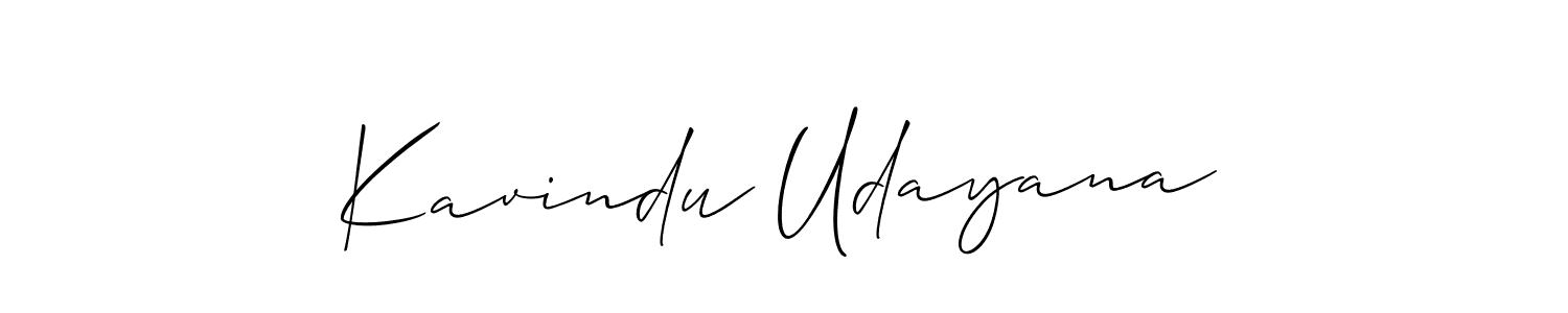 Make a beautiful signature design for name Kavindu Udayana. With this signature (Allison_Script) style, you can create a handwritten signature for free. Kavindu Udayana signature style 2 images and pictures png
