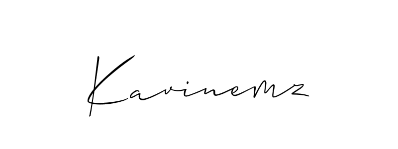 Allison_Script is a professional signature style that is perfect for those who want to add a touch of class to their signature. It is also a great choice for those who want to make their signature more unique. Get Kavinemz name to fancy signature for free. Kavinemz signature style 2 images and pictures png