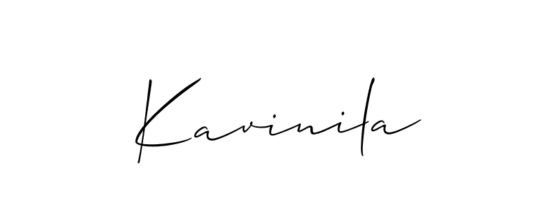 How to make Kavinila signature? Allison_Script is a professional autograph style. Create handwritten signature for Kavinila name. Kavinila signature style 2 images and pictures png
