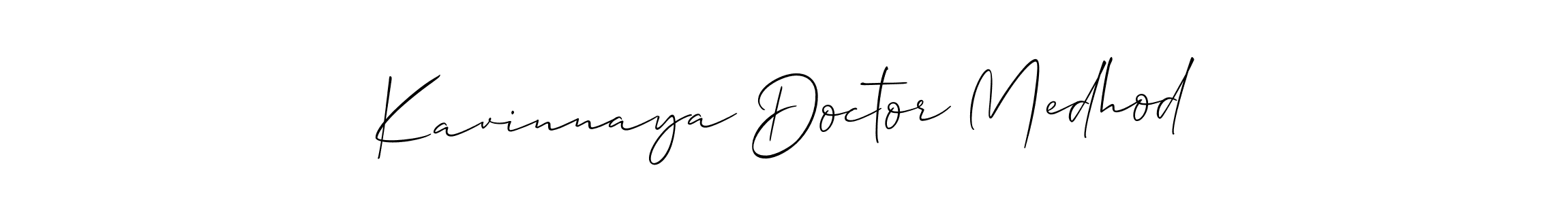 How to Draw Kavinnaya Doctor Medhod signature style? Allison_Script is a latest design signature styles for name Kavinnaya Doctor Medhod. Kavinnaya Doctor Medhod signature style 2 images and pictures png