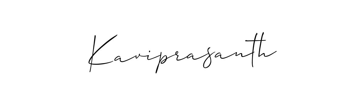 Design your own signature with our free online signature maker. With this signature software, you can create a handwritten (Allison_Script) signature for name Kaviprasanth. Kaviprasanth signature style 2 images and pictures png