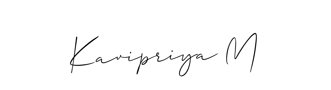 You can use this online signature creator to create a handwritten signature for the name Kavipriya M. This is the best online autograph maker. Kavipriya M signature style 2 images and pictures png