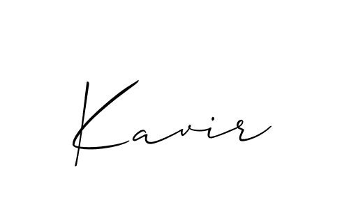 Design your own signature with our free online signature maker. With this signature software, you can create a handwritten (Allison_Script) signature for name Kavir. Kavir signature style 2 images and pictures png