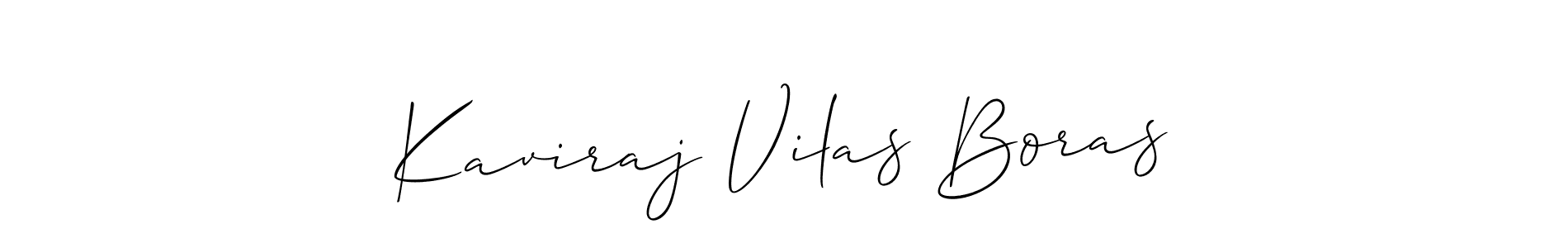 Also we have Kaviraj Vilas Boras name is the best signature style. Create professional handwritten signature collection using Allison_Script autograph style. Kaviraj Vilas Boras signature style 2 images and pictures png