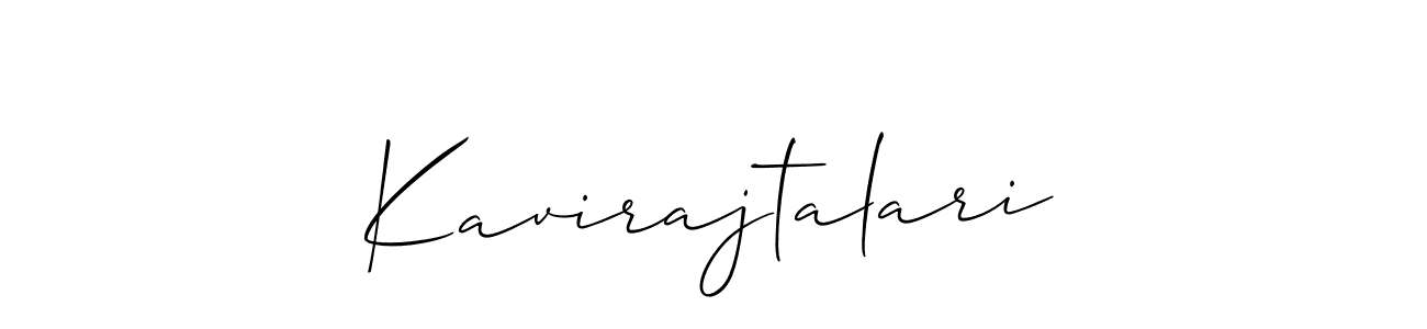 It looks lik you need a new signature style for name Kavirajtalari. Design unique handwritten (Allison_Script) signature with our free signature maker in just a few clicks. Kavirajtalari signature style 2 images and pictures png