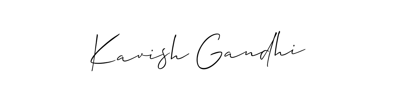 Create a beautiful signature design for name Kavish Gandhi. With this signature (Allison_Script) fonts, you can make a handwritten signature for free. Kavish Gandhi signature style 2 images and pictures png