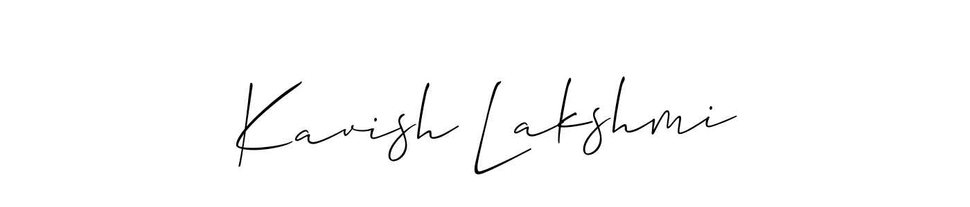 You should practise on your own different ways (Allison_Script) to write your name (Kavish Lakshmi) in signature. don't let someone else do it for you. Kavish Lakshmi signature style 2 images and pictures png