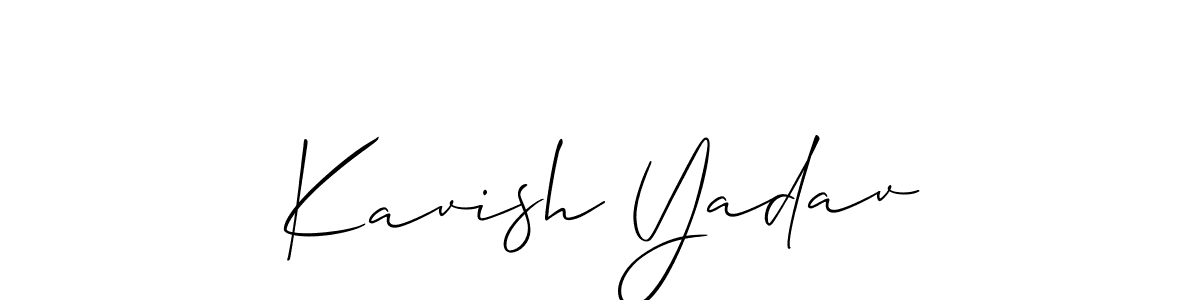 Make a short Kavish Yadav signature style. Manage your documents anywhere anytime using Allison_Script. Create and add eSignatures, submit forms, share and send files easily. Kavish Yadav signature style 2 images and pictures png