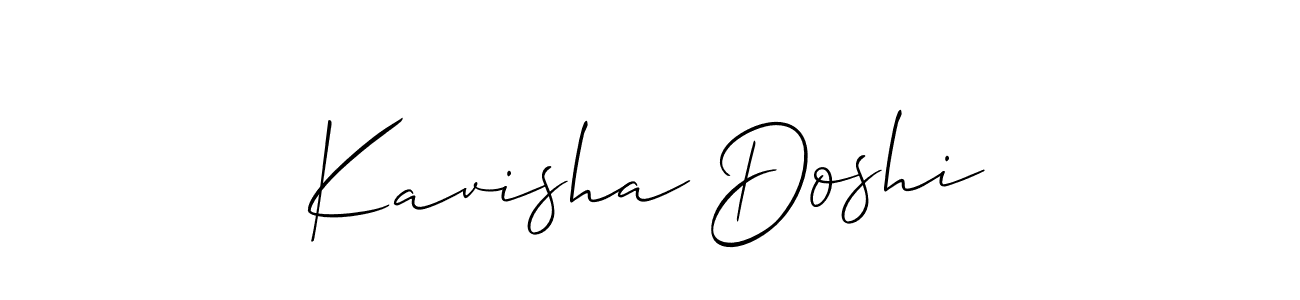 Allison_Script is a professional signature style that is perfect for those who want to add a touch of class to their signature. It is also a great choice for those who want to make their signature more unique. Get Kavisha Doshi name to fancy signature for free. Kavisha Doshi signature style 2 images and pictures png