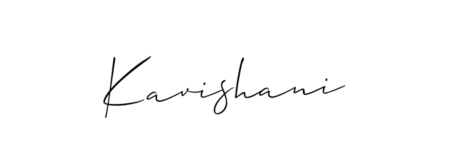 Use a signature maker to create a handwritten signature online. With this signature software, you can design (Allison_Script) your own signature for name Kavishani. Kavishani signature style 2 images and pictures png