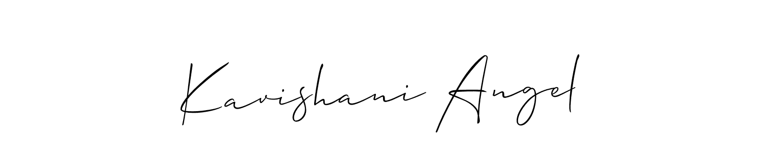 Make a beautiful signature design for name Kavishani Angel. With this signature (Allison_Script) style, you can create a handwritten signature for free. Kavishani Angel signature style 2 images and pictures png