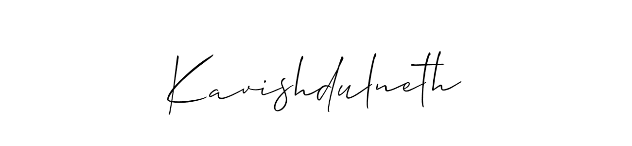 Also we have Kavishdulneth name is the best signature style. Create professional handwritten signature collection using Allison_Script autograph style. Kavishdulneth signature style 2 images and pictures png