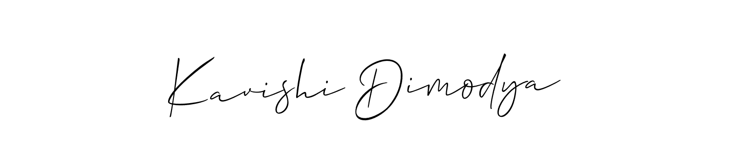 It looks lik you need a new signature style for name Kavishi Dimodya. Design unique handwritten (Allison_Script) signature with our free signature maker in just a few clicks. Kavishi Dimodya signature style 2 images and pictures png