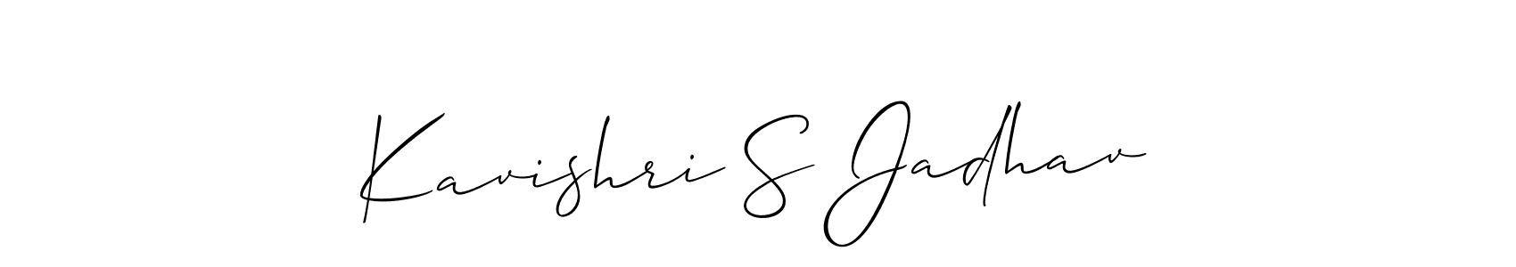 Make a beautiful signature design for name Kavishri S Jadhav. With this signature (Allison_Script) style, you can create a handwritten signature for free. Kavishri S Jadhav signature style 2 images and pictures png