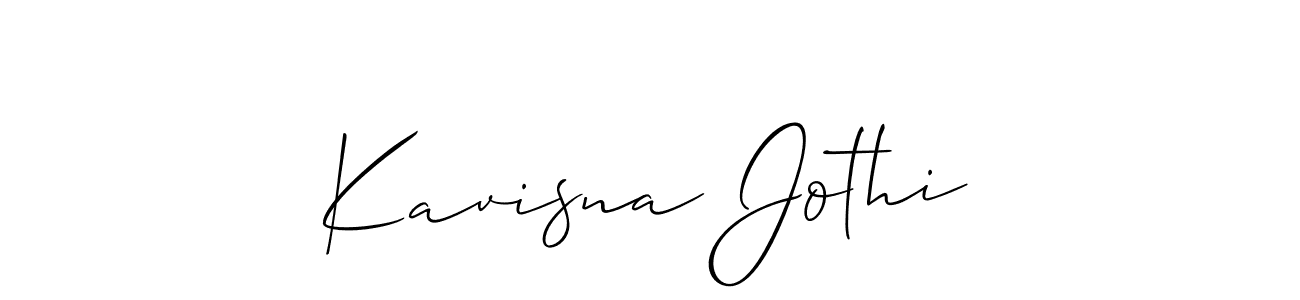 if you are searching for the best signature style for your name Kavisna Jothi. so please give up your signature search. here we have designed multiple signature styles  using Allison_Script. Kavisna Jothi signature style 2 images and pictures png