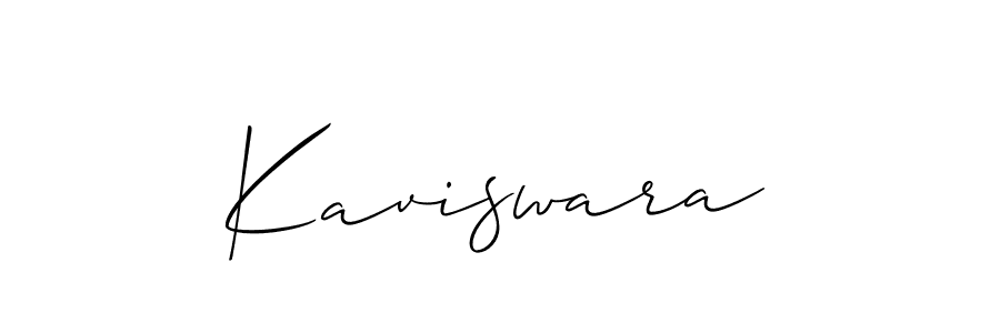 The best way (Allison_Script) to make a short signature is to pick only two or three words in your name. The name Kaviswara include a total of six letters. For converting this name. Kaviswara signature style 2 images and pictures png