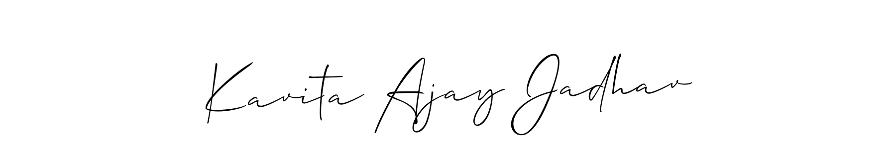 Make a beautiful signature design for name Kavita Ajay Jadhav. Use this online signature maker to create a handwritten signature for free. Kavita Ajay Jadhav signature style 2 images and pictures png