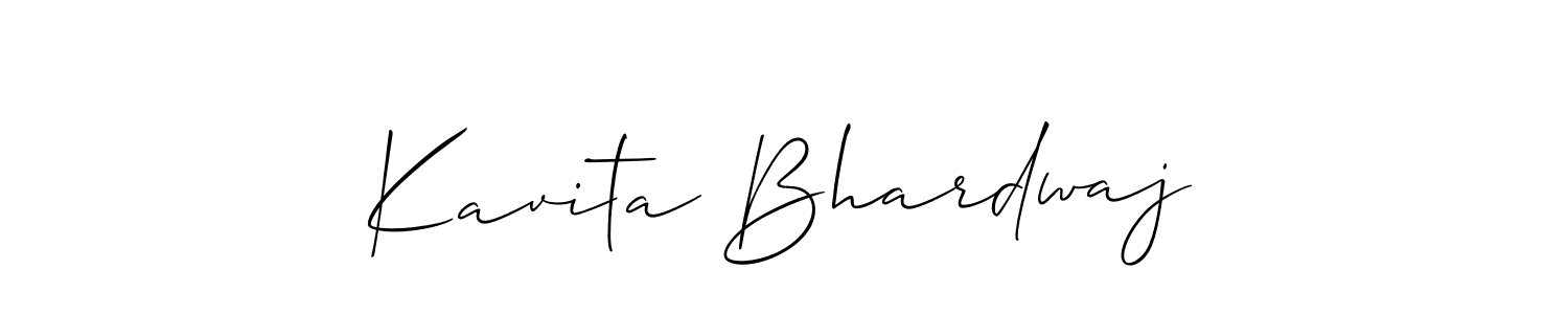 This is the best signature style for the Kavita Bhardwaj name. Also you like these signature font (Allison_Script). Mix name signature. Kavita Bhardwaj signature style 2 images and pictures png