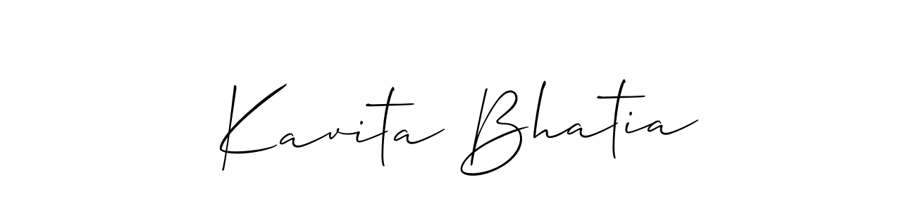 This is the best signature style for the Kavita Bhatia name. Also you like these signature font (Allison_Script). Mix name signature. Kavita Bhatia signature style 2 images and pictures png