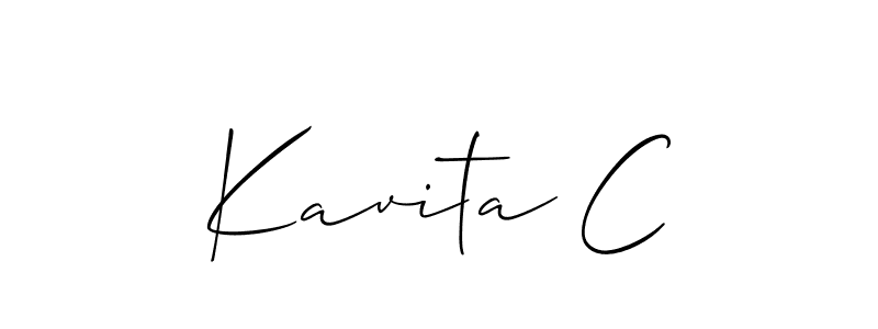 It looks lik you need a new signature style for name Kavita C. Design unique handwritten (Allison_Script) signature with our free signature maker in just a few clicks. Kavita C signature style 2 images and pictures png