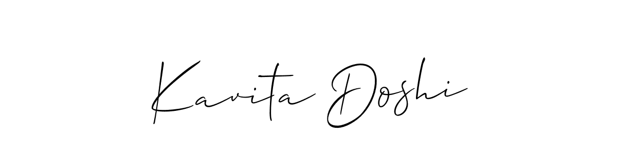 Also we have Kavita Doshi name is the best signature style. Create professional handwritten signature collection using Allison_Script autograph style. Kavita Doshi signature style 2 images and pictures png
