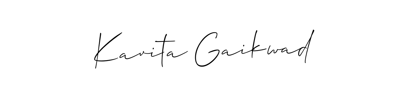 Make a beautiful signature design for name Kavita Gaikwad. With this signature (Allison_Script) style, you can create a handwritten signature for free. Kavita Gaikwad signature style 2 images and pictures png