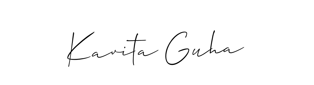 Kavita Guha stylish signature style. Best Handwritten Sign (Allison_Script) for my name. Handwritten Signature Collection Ideas for my name Kavita Guha. Kavita Guha signature style 2 images and pictures png