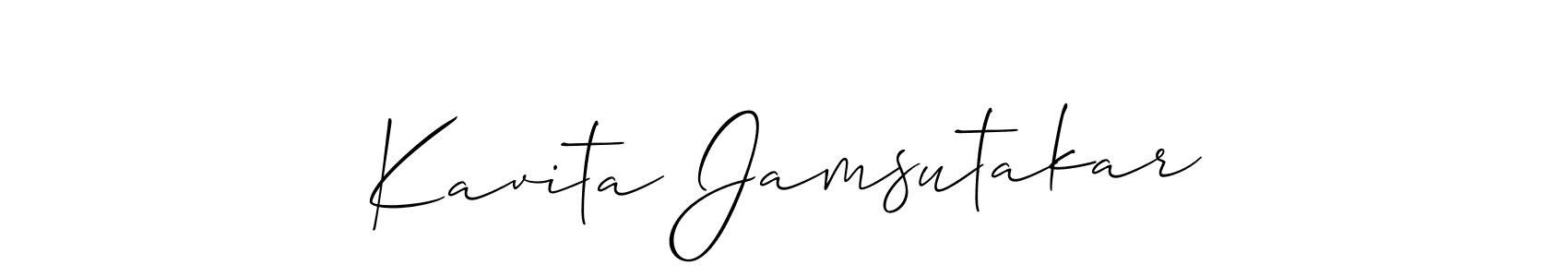 See photos of Kavita Jamsutakar official signature by Spectra . Check more albums & portfolios. Read reviews & check more about Allison_Script font. Kavita Jamsutakar signature style 2 images and pictures png