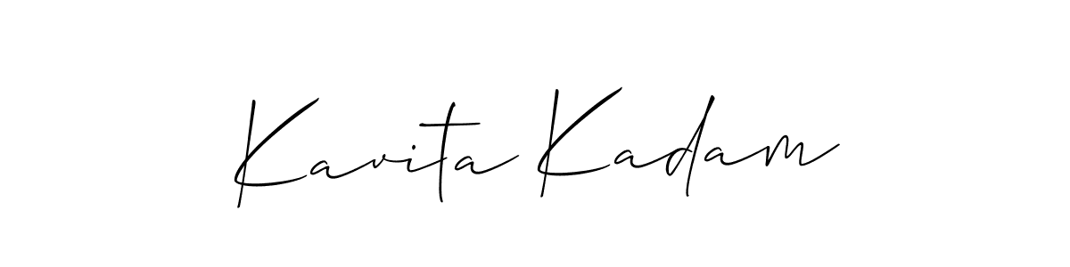 Design your own signature with our free online signature maker. With this signature software, you can create a handwritten (Allison_Script) signature for name Kavita Kadam. Kavita Kadam signature style 2 images and pictures png