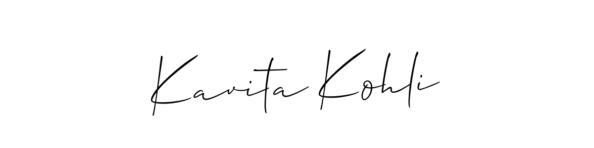 Also You can easily find your signature by using the search form. We will create Kavita Kohli name handwritten signature images for you free of cost using Allison_Script sign style. Kavita Kohli signature style 2 images and pictures png