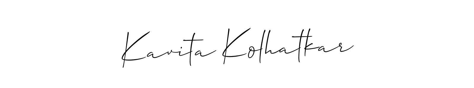 Design your own signature with our free online signature maker. With this signature software, you can create a handwritten (Allison_Script) signature for name Kavita Kolhatkar. Kavita Kolhatkar signature style 2 images and pictures png