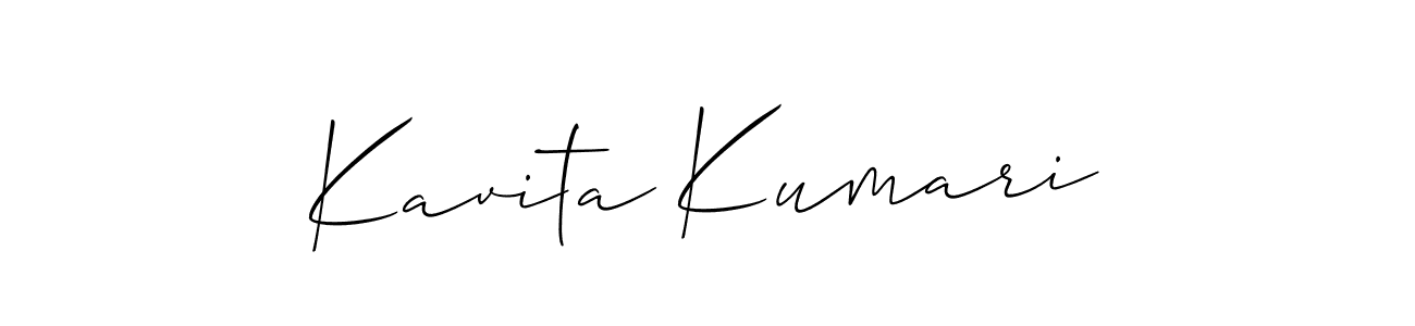 You should practise on your own different ways (Allison_Script) to write your name (Kavita Kumari) in signature. don't let someone else do it for you. Kavita Kumari signature style 2 images and pictures png