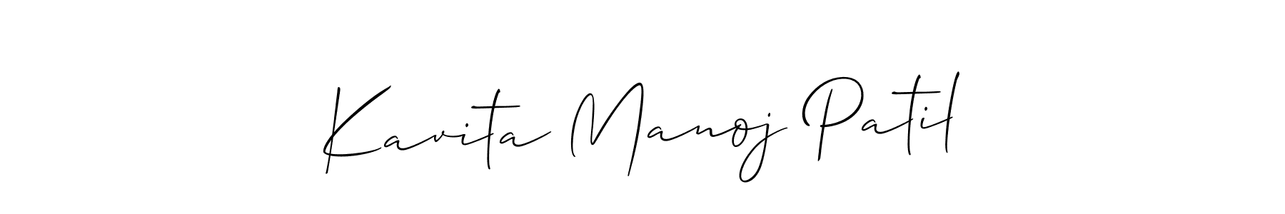 Use a signature maker to create a handwritten signature online. With this signature software, you can design (Allison_Script) your own signature for name Kavita Manoj Patil. Kavita Manoj Patil signature style 2 images and pictures png