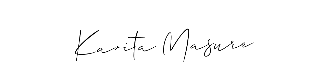Create a beautiful signature design for name Kavita Masure. With this signature (Allison_Script) fonts, you can make a handwritten signature for free. Kavita Masure signature style 2 images and pictures png