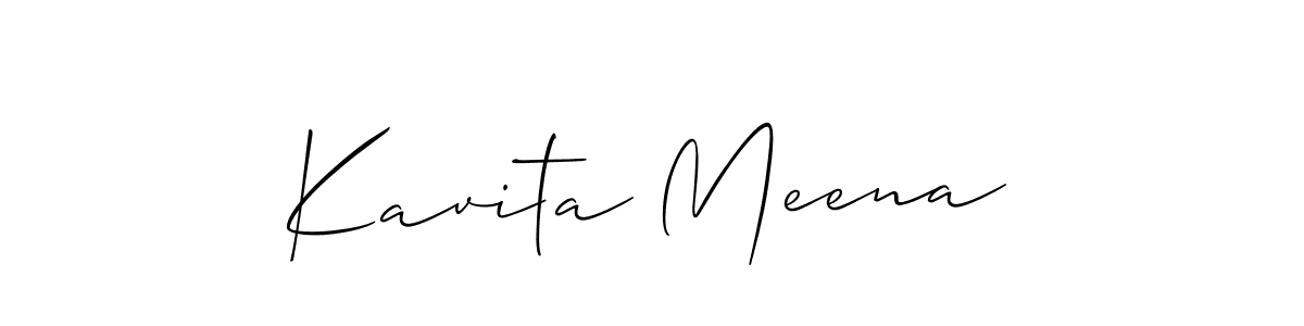 Make a short Kavita Meena signature style. Manage your documents anywhere anytime using Allison_Script. Create and add eSignatures, submit forms, share and send files easily. Kavita Meena signature style 2 images and pictures png