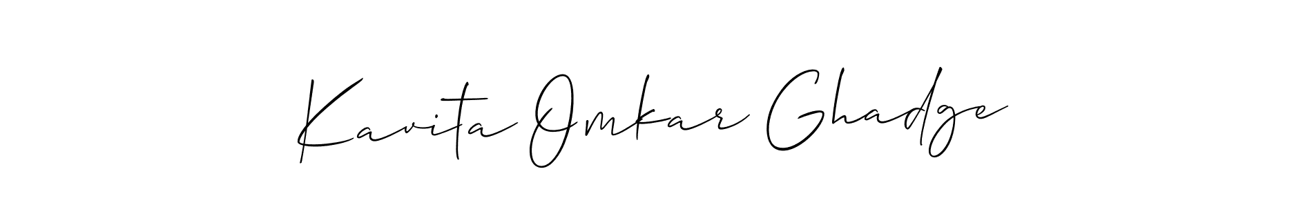 You can use this online signature creator to create a handwritten signature for the name Kavita Omkar Ghadge. This is the best online autograph maker. Kavita Omkar Ghadge signature style 2 images and pictures png