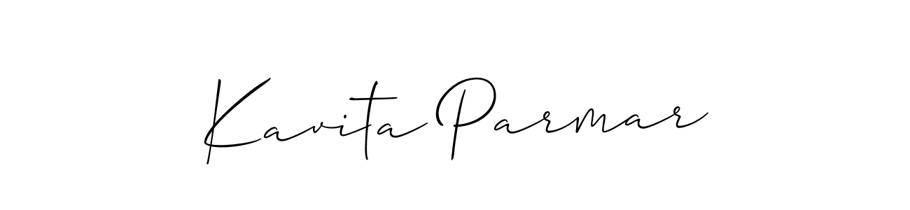 Use a signature maker to create a handwritten signature online. With this signature software, you can design (Allison_Script) your own signature for name Kavita Parmar. Kavita Parmar signature style 2 images and pictures png
