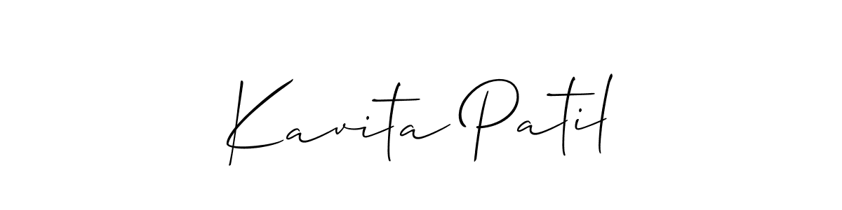 if you are searching for the best signature style for your name Kavita Patil. so please give up your signature search. here we have designed multiple signature styles  using Allison_Script. Kavita Patil signature style 2 images and pictures png