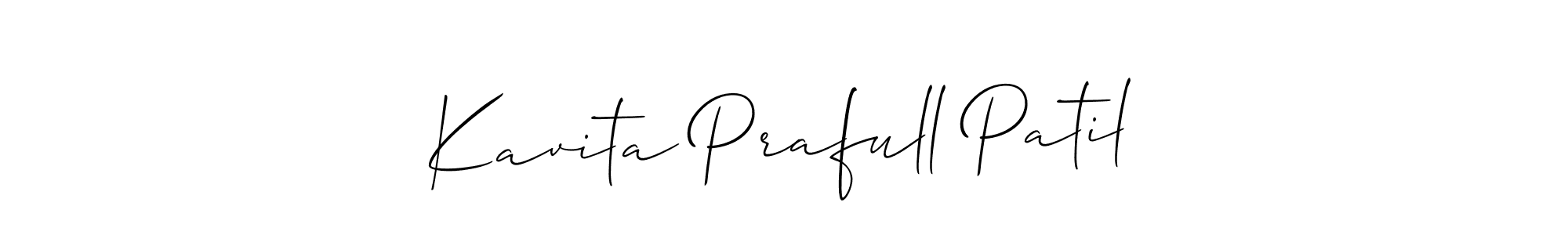 How to Draw Kavita Prafull Patil signature style? Allison_Script is a latest design signature styles for name Kavita Prafull Patil. Kavita Prafull Patil signature style 2 images and pictures png