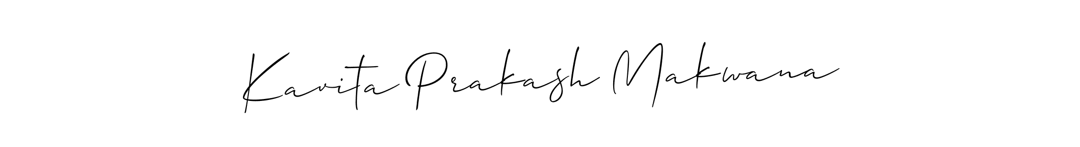 Create a beautiful signature design for name Kavita Prakash Makwana. With this signature (Allison_Script) fonts, you can make a handwritten signature for free. Kavita Prakash Makwana signature style 2 images and pictures png