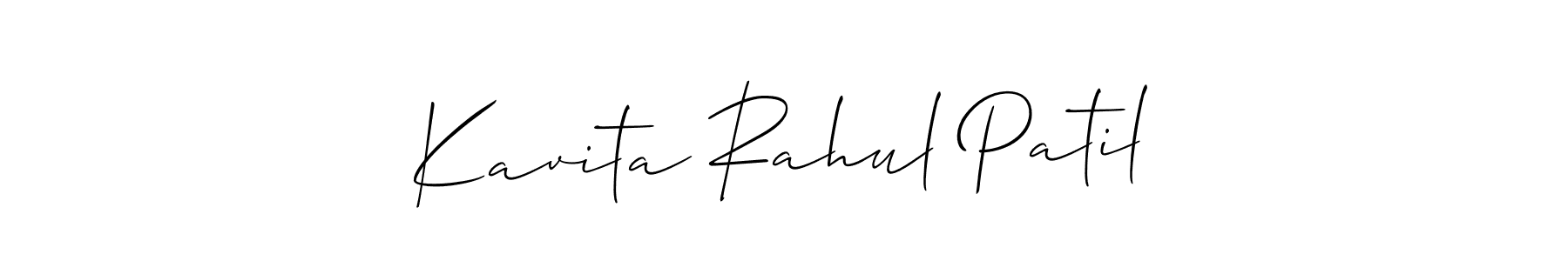 if you are searching for the best signature style for your name Kavita Rahul Patil. so please give up your signature search. here we have designed multiple signature styles  using Allison_Script. Kavita Rahul Patil signature style 2 images and pictures png