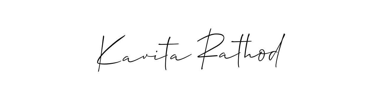 How to make Kavita Rathod name signature. Use Allison_Script style for creating short signs online. This is the latest handwritten sign. Kavita Rathod signature style 2 images and pictures png