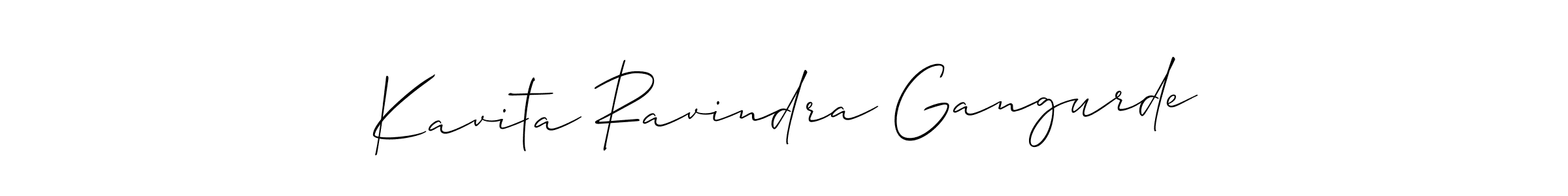 You should practise on your own different ways (Allison_Script) to write your name (Kavita Ravindra Gangurde) in signature. don't let someone else do it for you. Kavita Ravindra Gangurde signature style 2 images and pictures png
